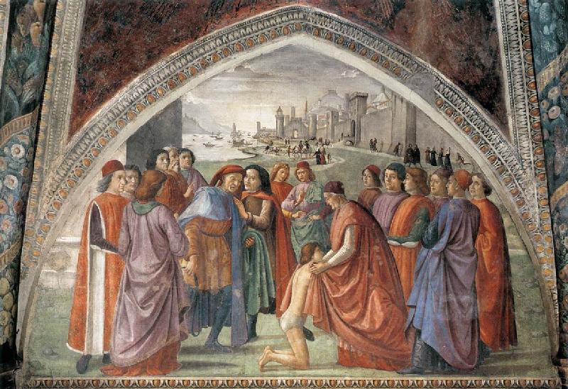 GHIRLANDAIO, Domenico Renunciation of Worldly Goods France oil painting art